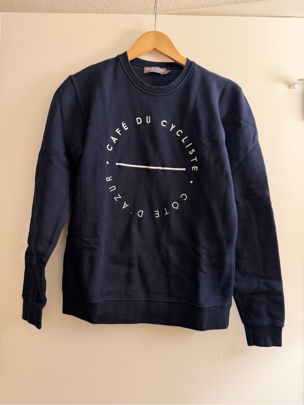 Cafe Du Cycliste Navy’s Logo Crewneck Sweatshirt